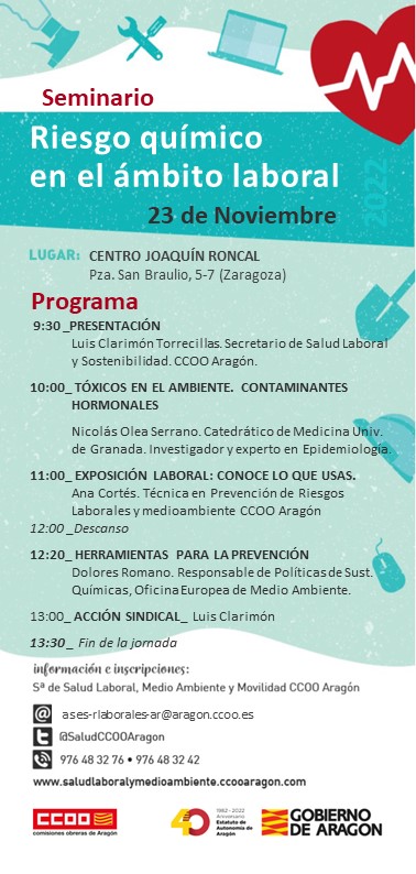 Seminario sobre Riesgo Químico. Convocatoria. 