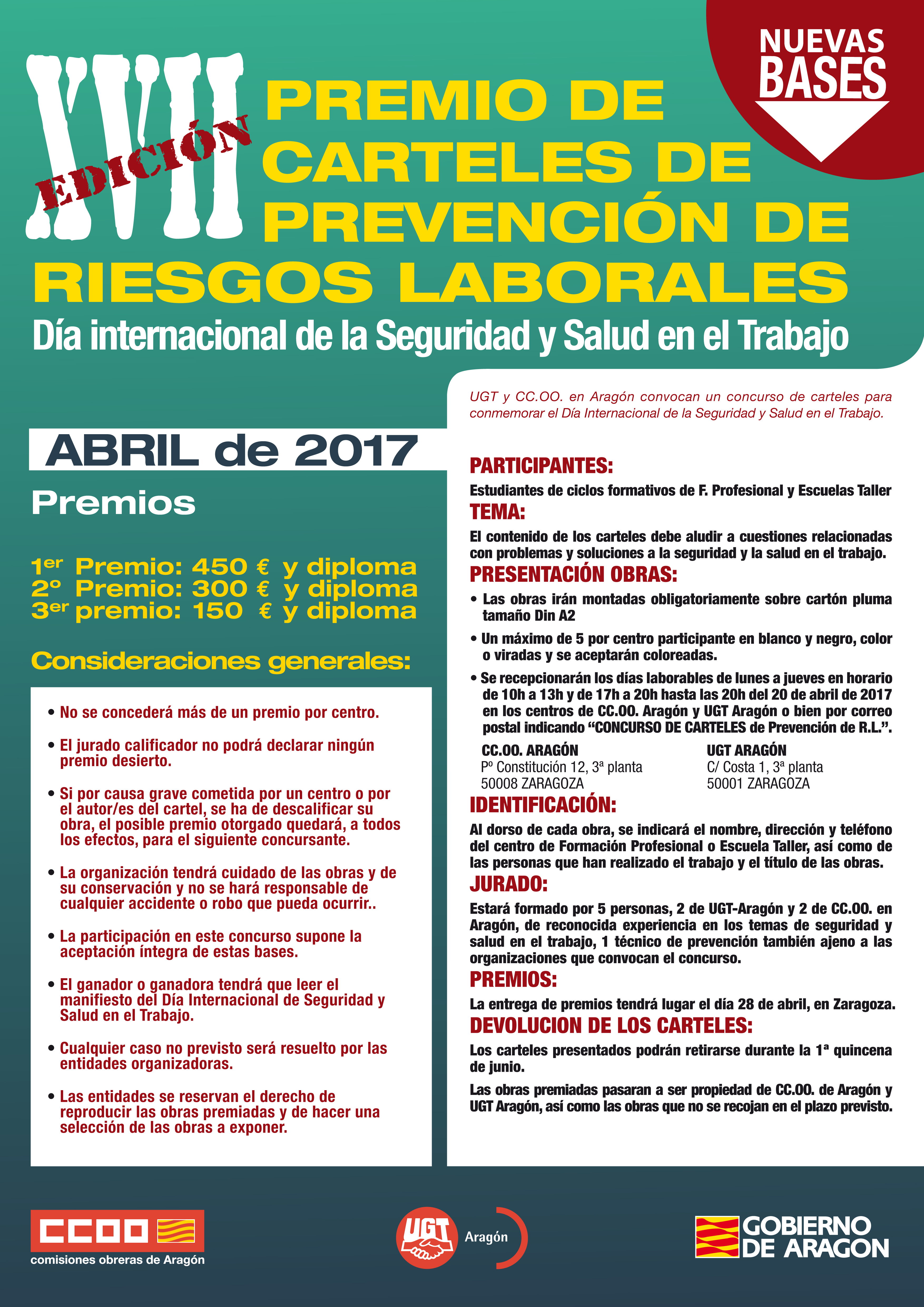 28 de abril 2017;DÍA MUNDIAL DE LA SEGURIDAD Y SALUD EN EL TRABAJO