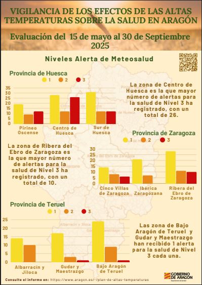 Efectos del exceso de temperaturas sobre la salud. Informe 2025 Aragón.