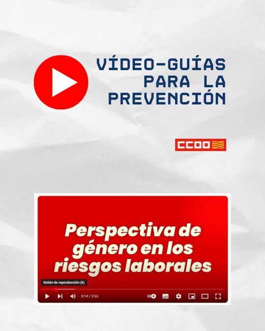 La perspectiva de género en la prevención.  Colección Vídeo-guías para la prevención, VG nº 05. CCOO Aragón 2025.